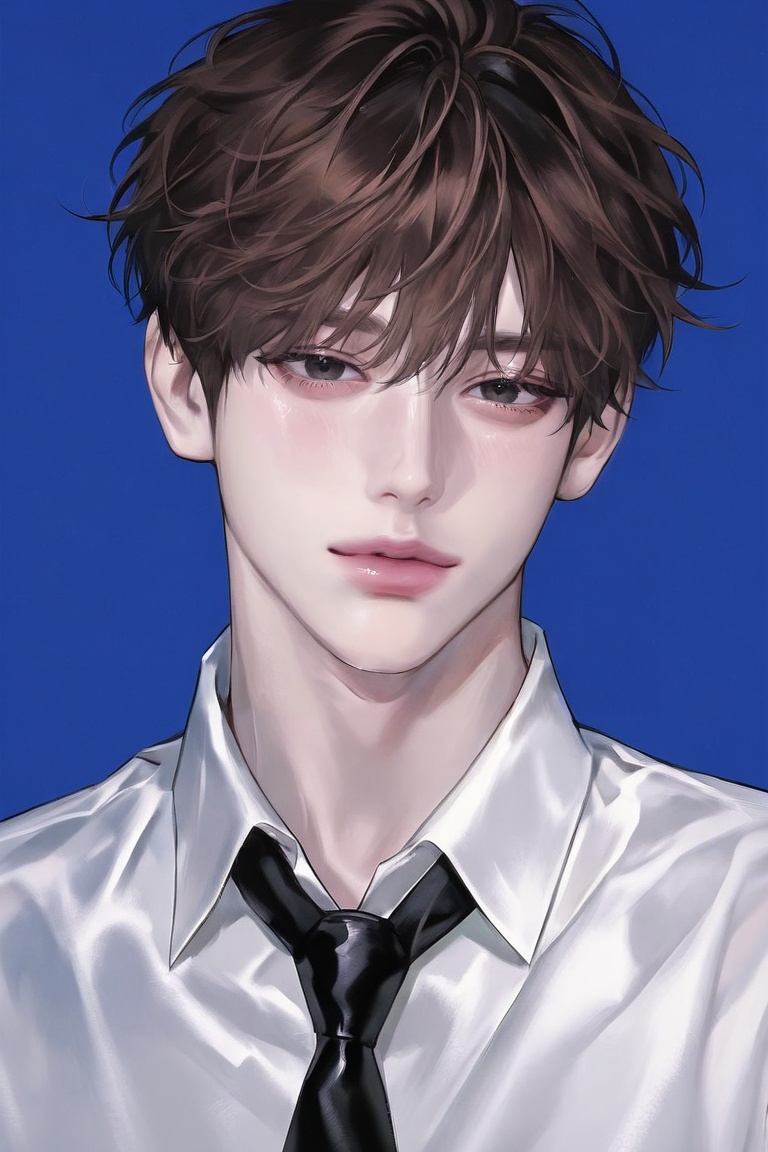 1boy,  solo,  short messy hair on Tensor.Art