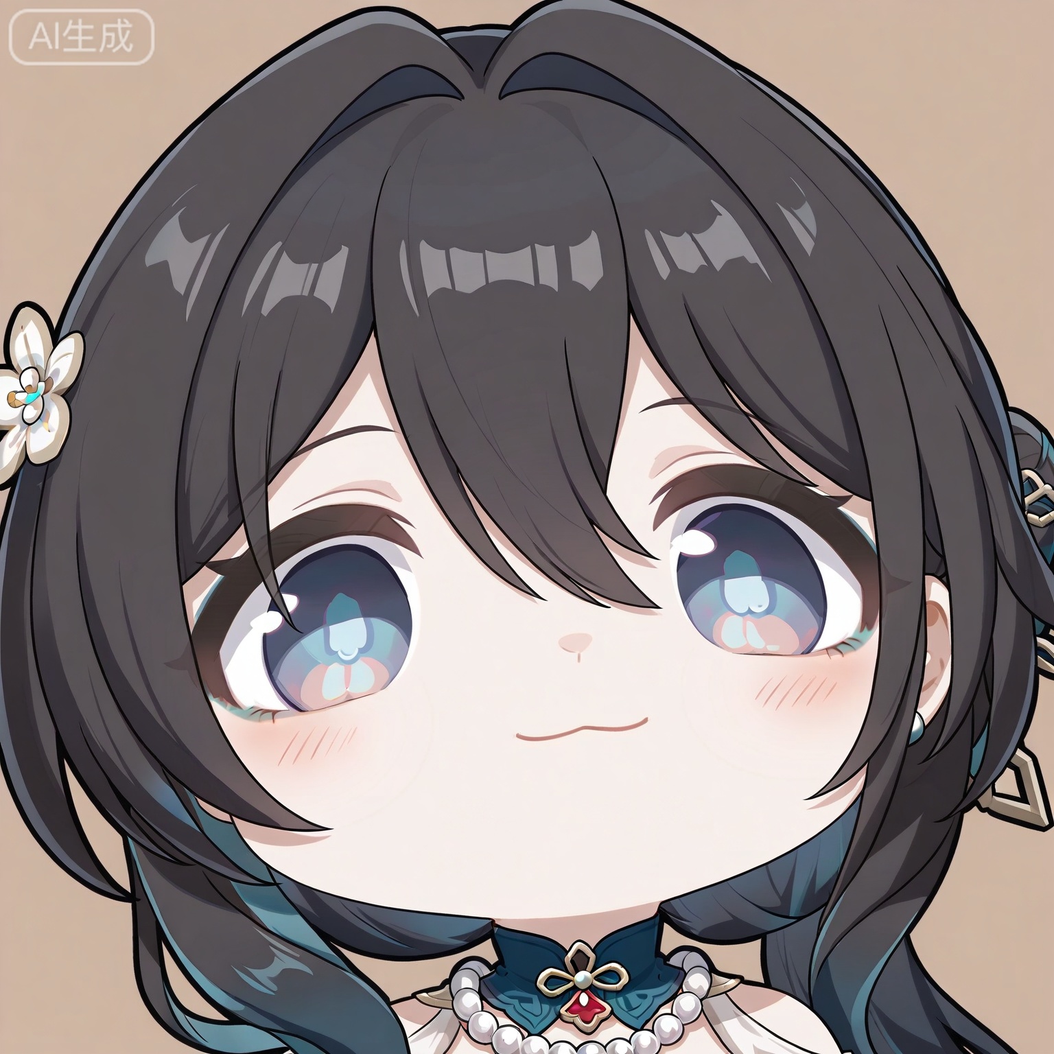 ((masterpiece)), ((best quality)), 8k, high detailed, ultra-detailed,
zhubidatou, 1girl, ruan mei /(honkai: star rail/), solo, blue eyes, black hair, :3, portrait, looking at viewer, transparent background, chibi, long hair, closed mouth,


