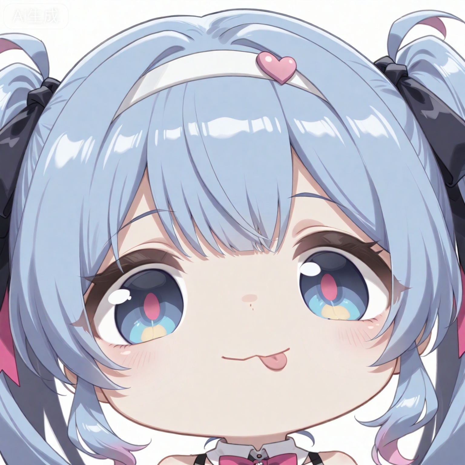 ((masterpiece)), ((best quality)), 8k, high detailed, ultra-detailed,
zhubidatou, 1girl, solo, blue eyes,blue hair,twin_tails, :p, :>, portrait, looking at viewer, transparent background, chibi, long hair, closed mouth,tuzidong