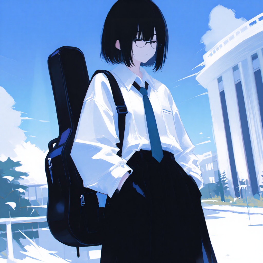 1girl,  solo,  short hair on Tensor.Art