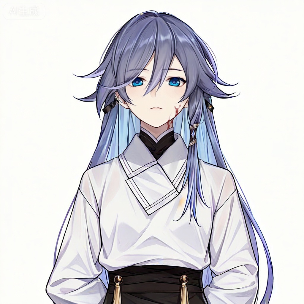 masterpiece, best quality,solo,((white background:1.2)),simple background,, 
looking at viewer,juer1004_style,fu_hua