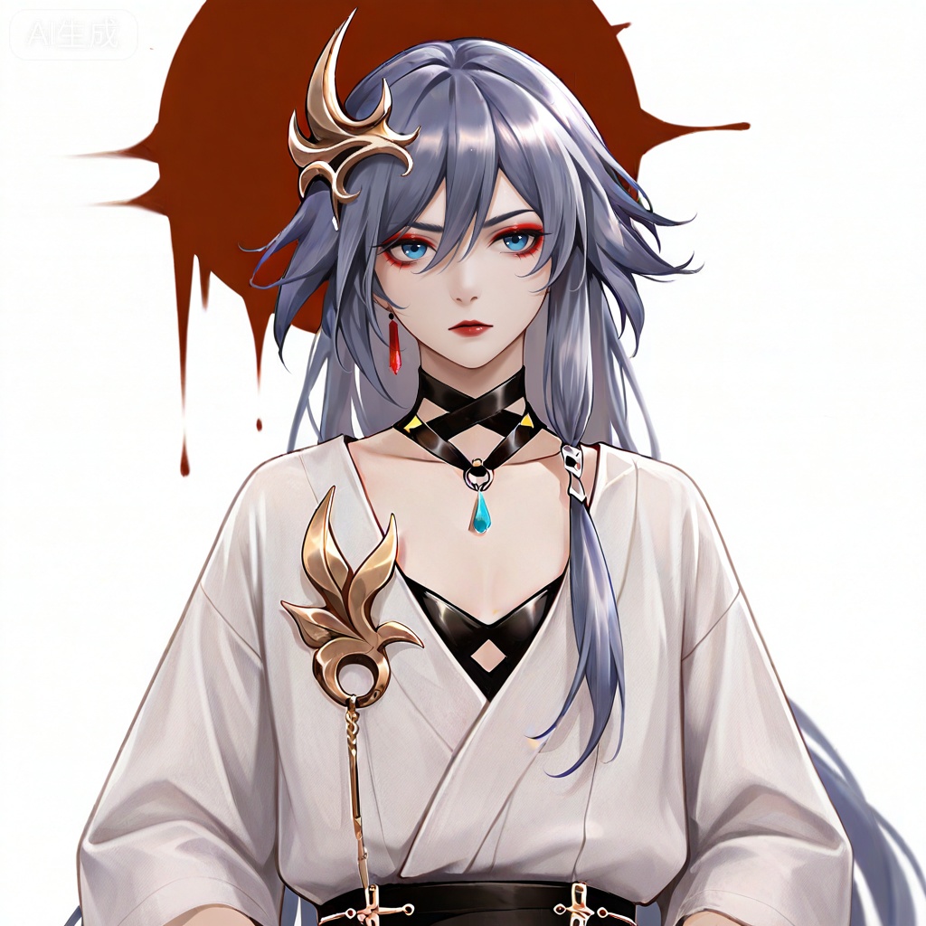 masterpiece, best quality,solo,white background,simple_background,
fu hua,,57metoo_style,makeup