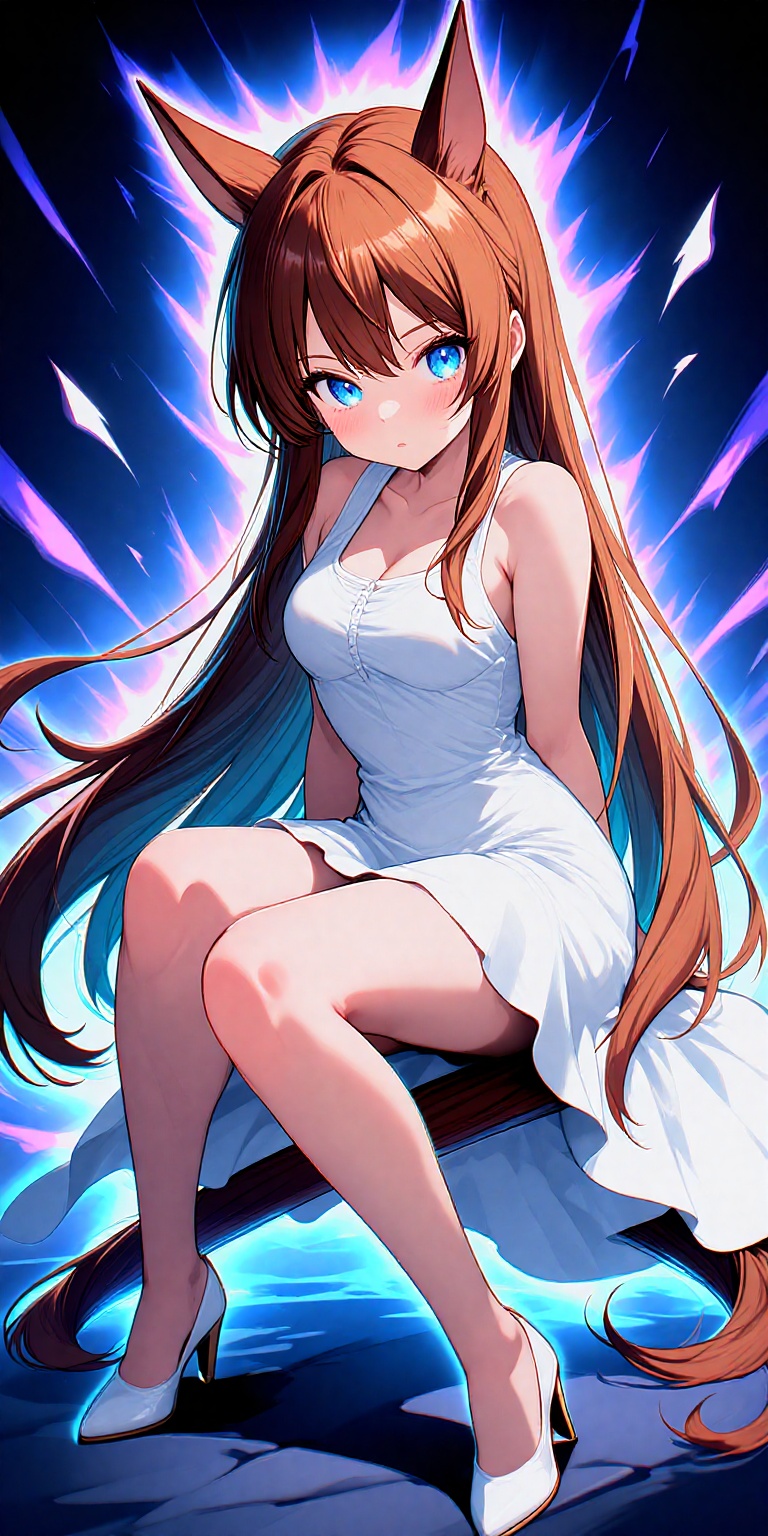 multicolored hair,  solo,  yokozuwari on Tensor.Art