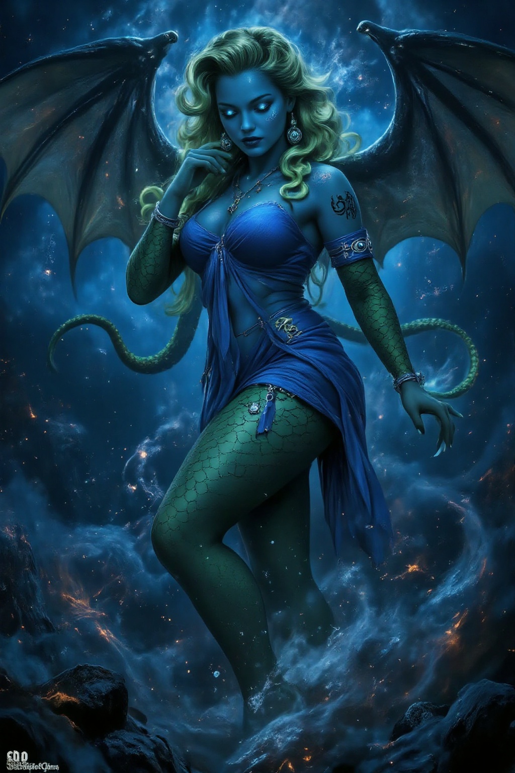 Cthulhu is one of the Great Old Ones and a water elemental. As the King of R'lyeh,  Cthulhu slumbers in the underwater cit...