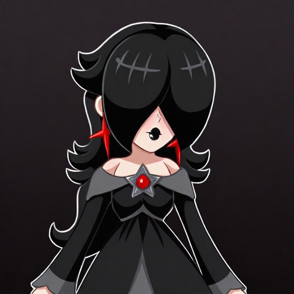 G-R0s4L1N4,  black hair,  no eyes on Tensor.Art