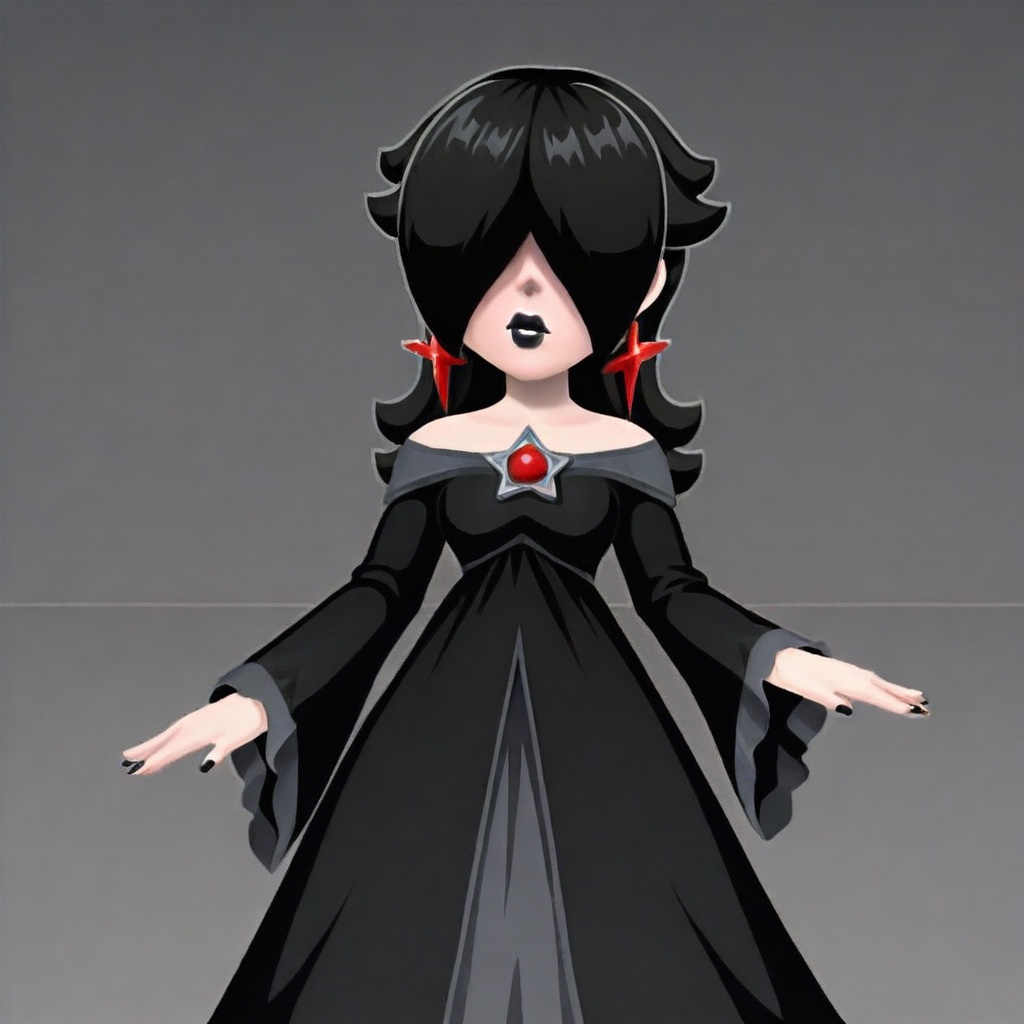 G-R0s4L1N4,  black hair,  no eyes on Tensor.Art