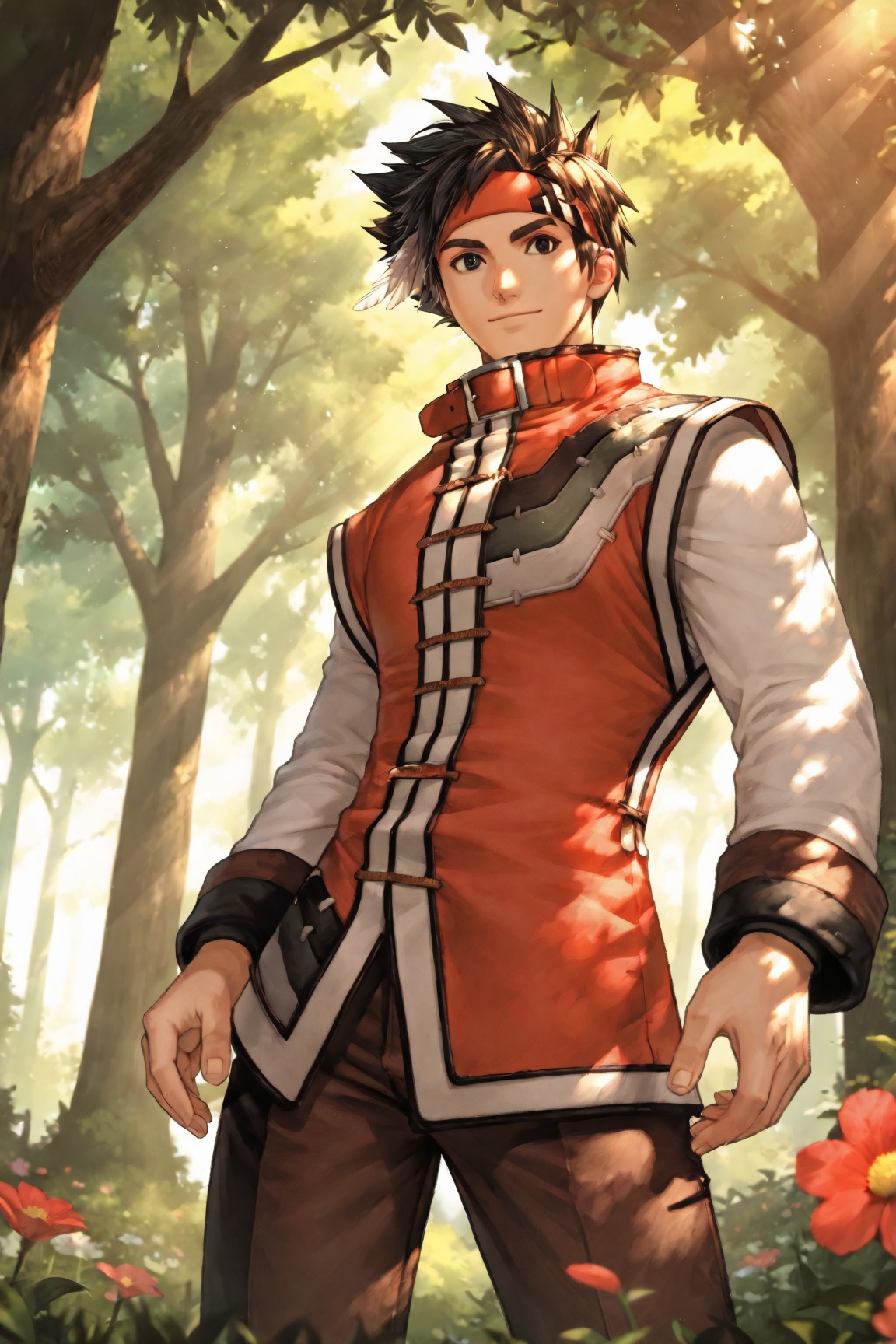 1boy,  standing,  light smile on Tensor.Art