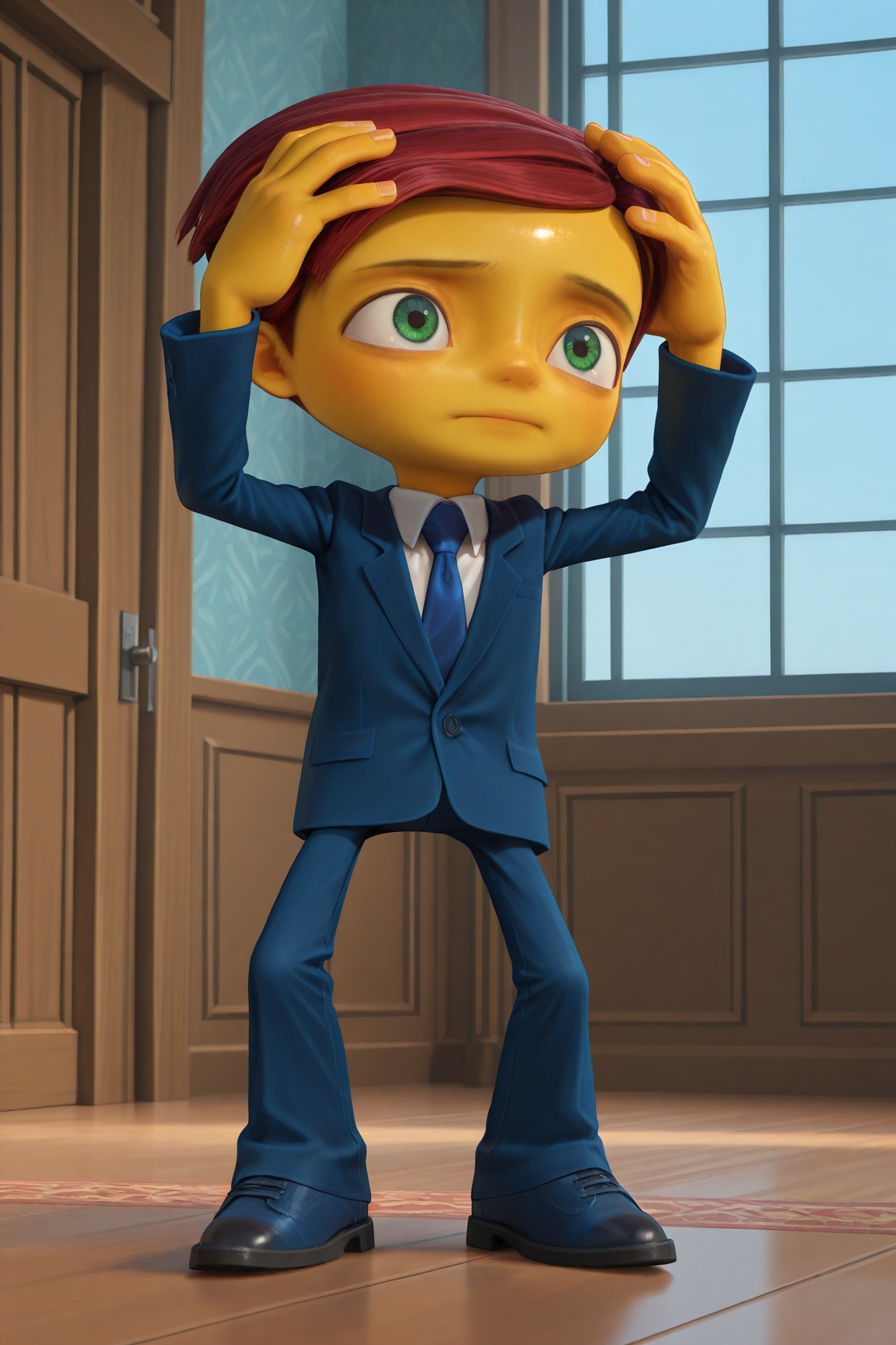 aquato,  3d,  red hair on Tensor.Art