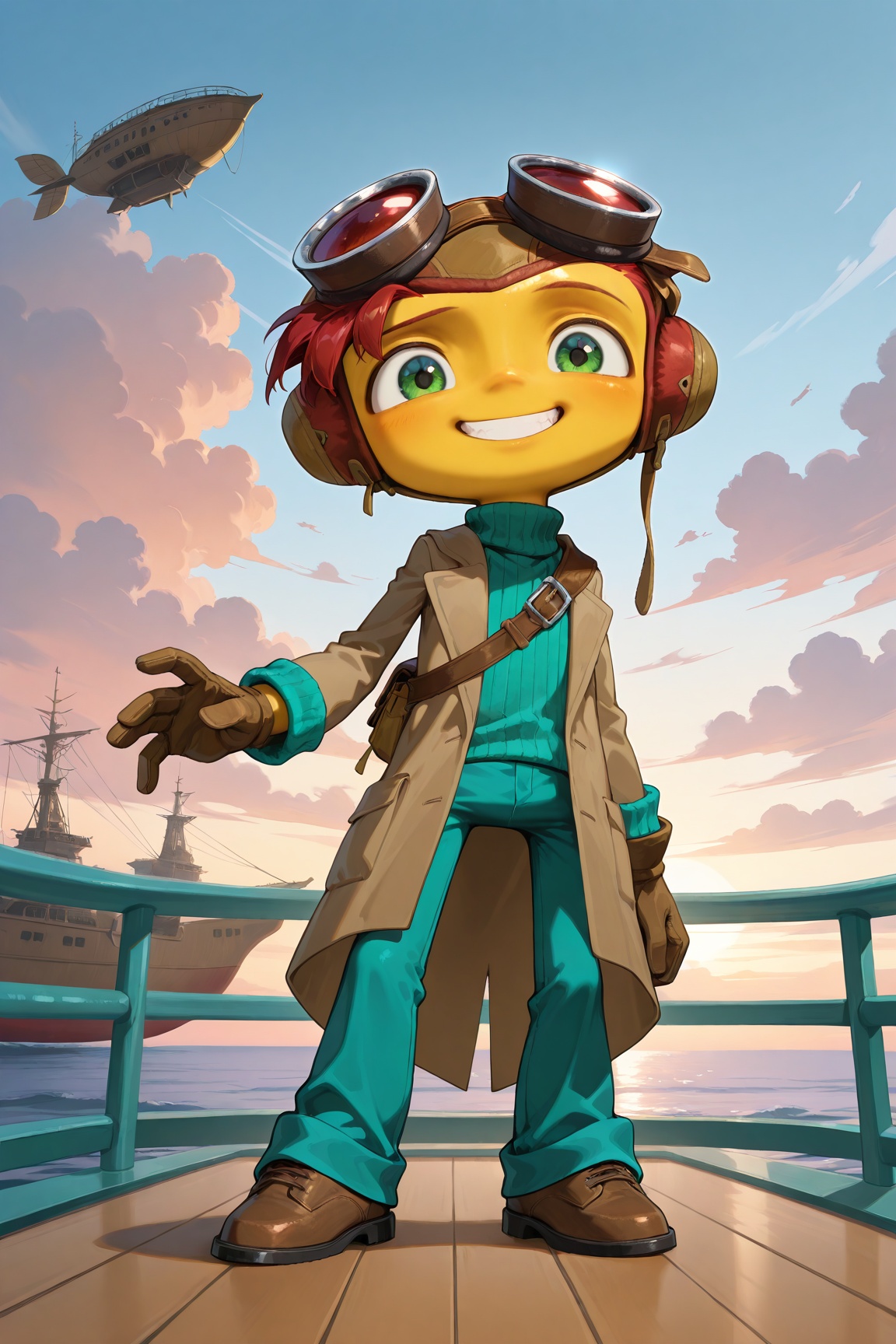 Aquato,  red hair,  colored skin on Tensor.Art