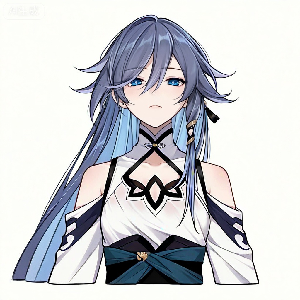 masterpiece, best quality,solo,((white background:1.2)),simple background,, 
looking at viewer,juer1004_style,fu_hua,fu_hua /(Azure Empyrea/)