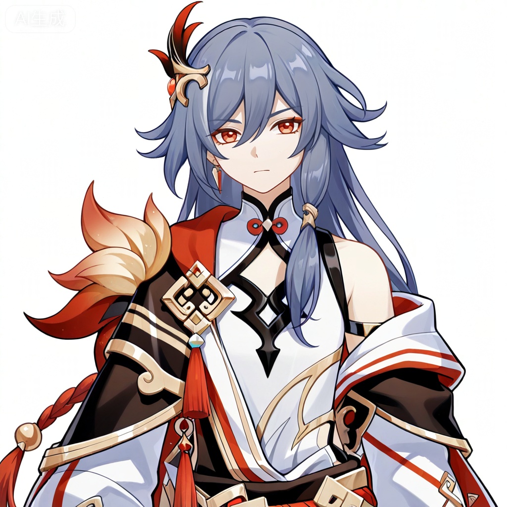 masterpiece, best quality,solo,white background,simple_background,
fu hua,game_poster_style,genshin_impact_style