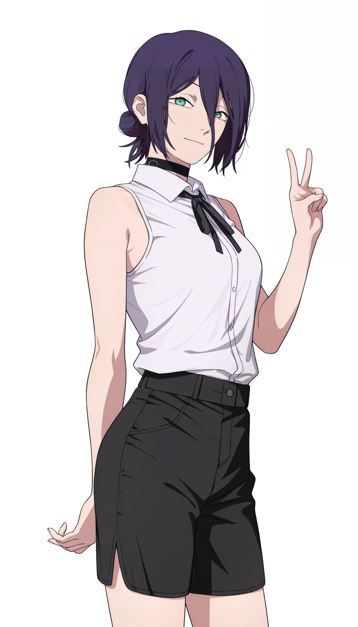reze (chainsaw man),  1girl,  single hair bun on Tensor.Art
