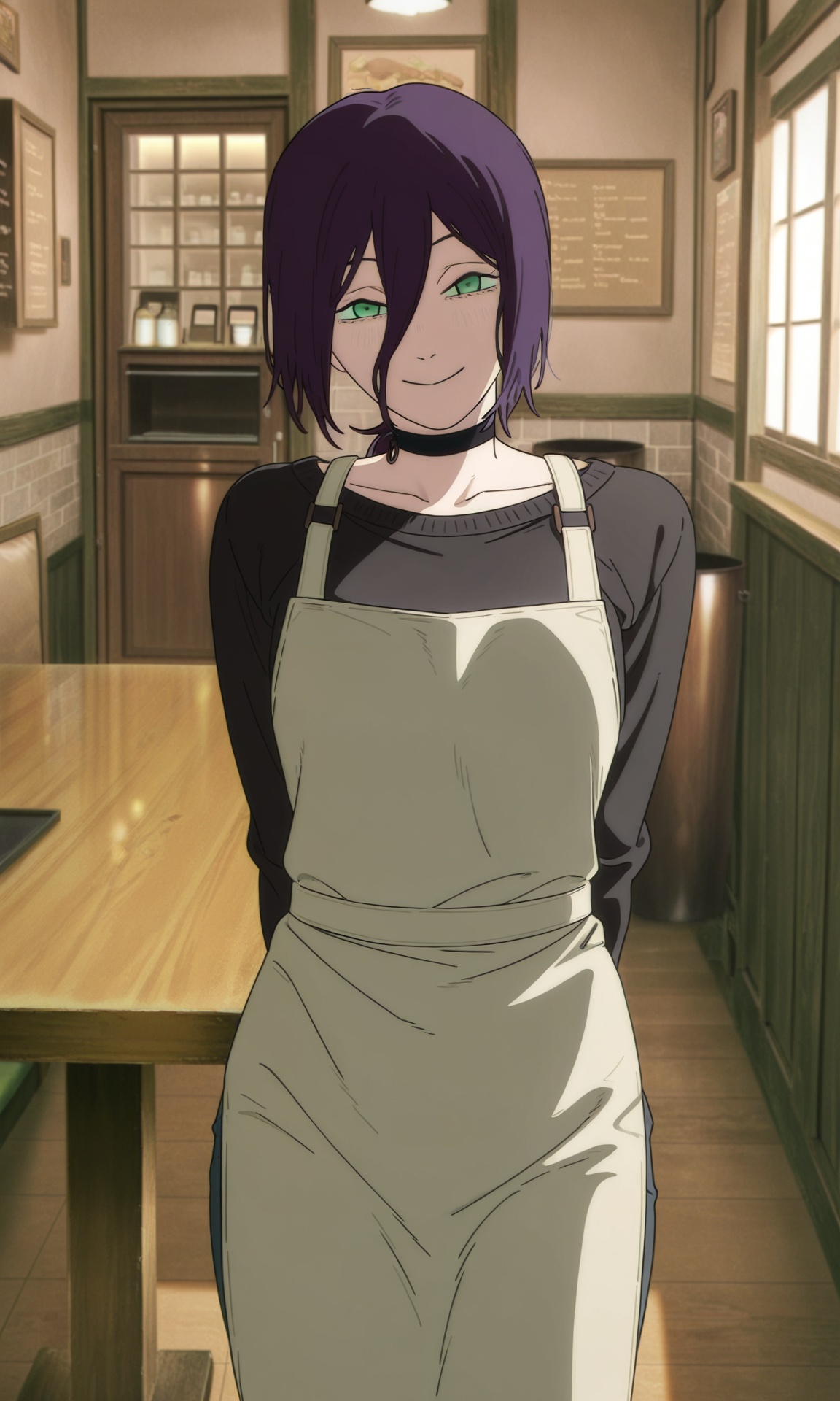 reze (chainsaw man),  1girl,  purple hair on Tensor.Art