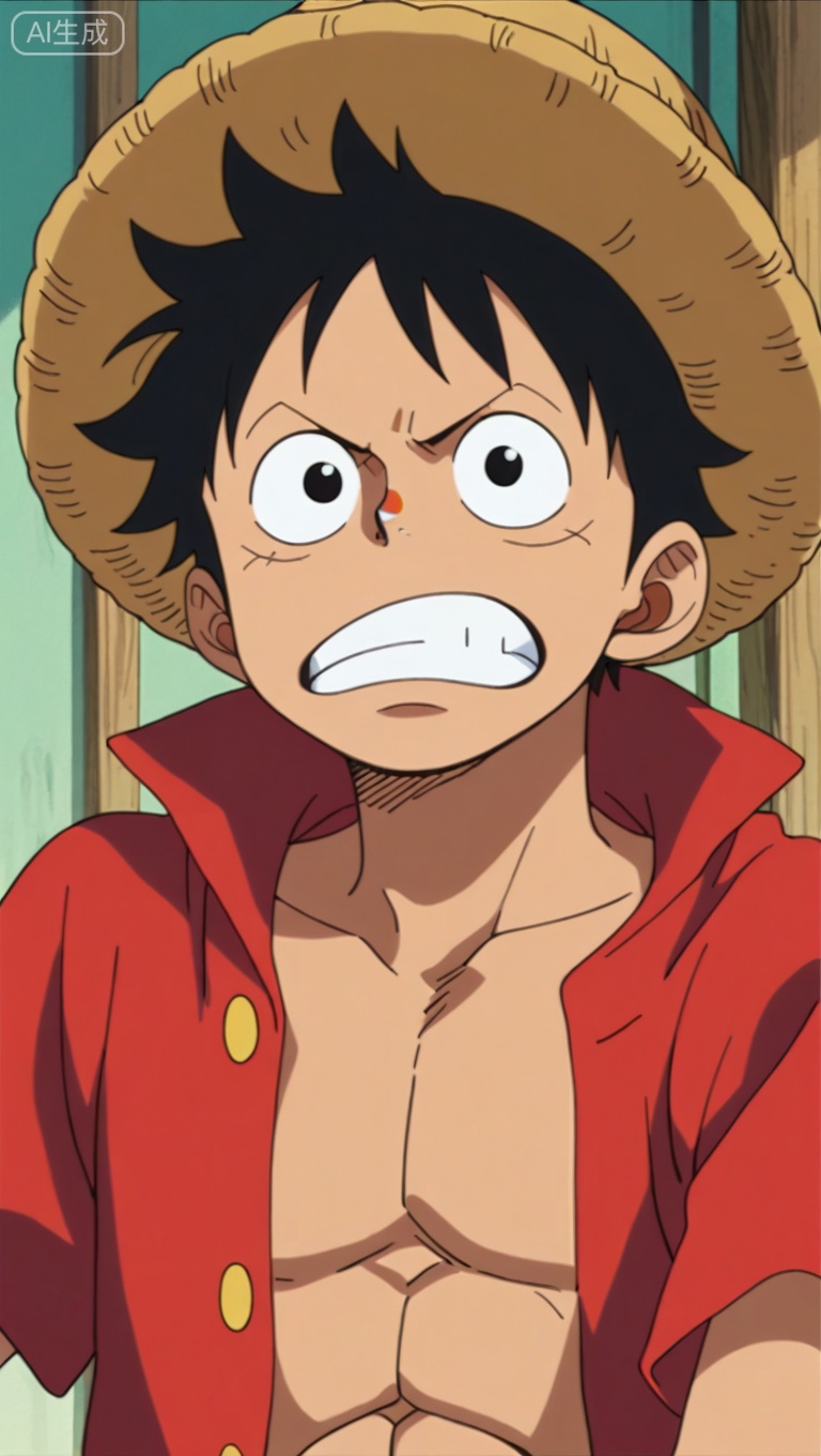 masterpiece,best quality,good quality,amazing quality,
BREAK
(Luffy,One Piece),,looking at viewer,
