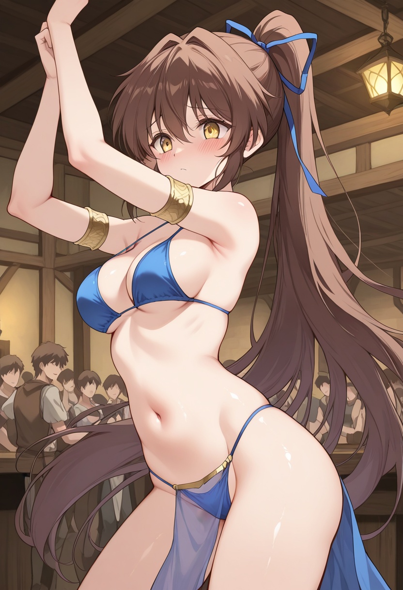 1girl,  solo focus,  crowd on Tensor.Art