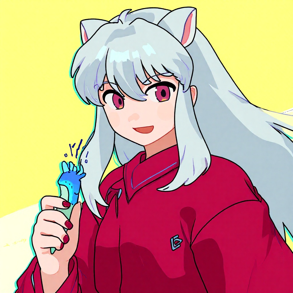 colored_outlines This vibrant and colorful illustration depict inuyasha Overall,  the image conveys a sense of creative en...