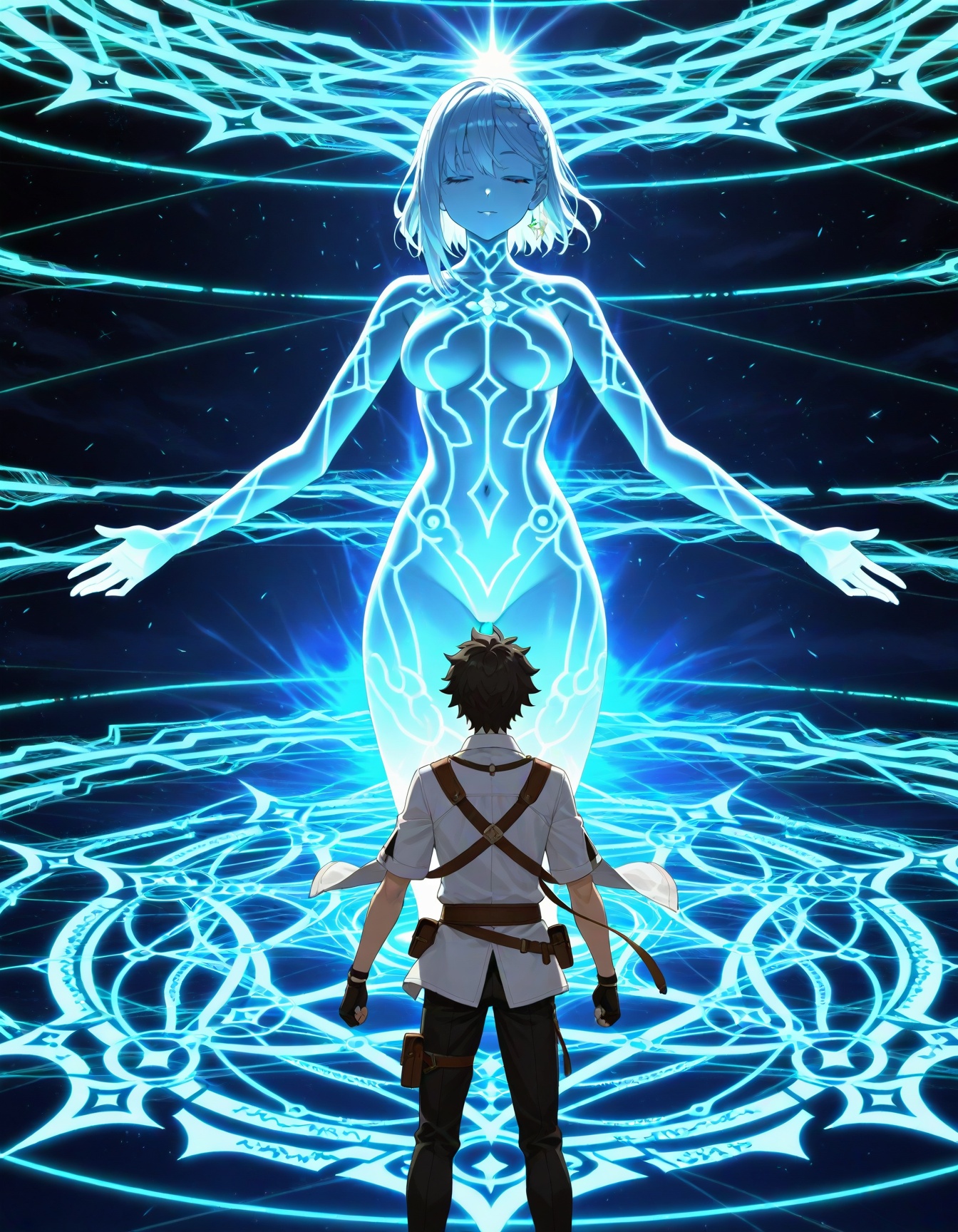 1boy,  fujimaru ritsuka \(male\),  1girl on Tensor.Art