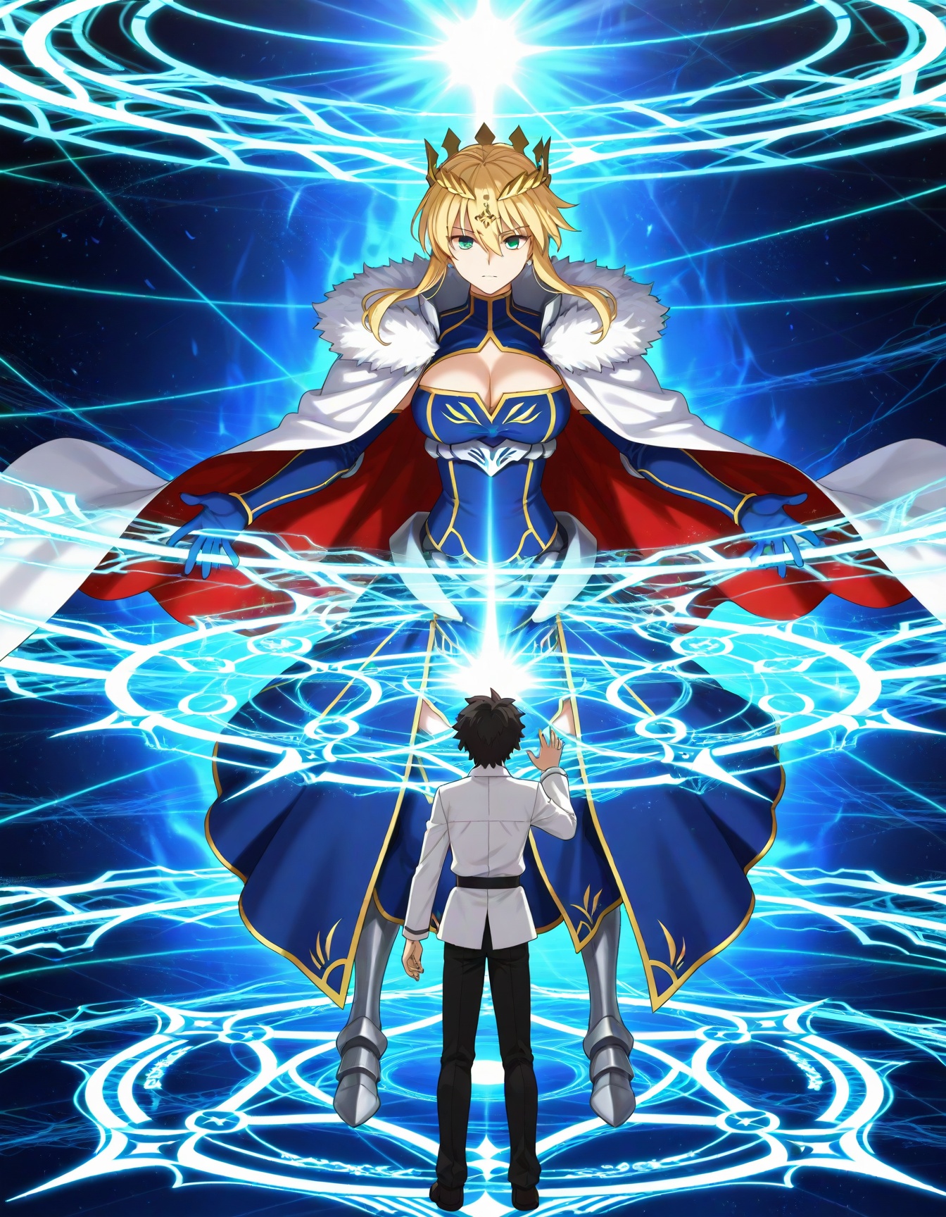 1boy,  fujimaru ritsuka \(male\),  1girl on Tensor.Art