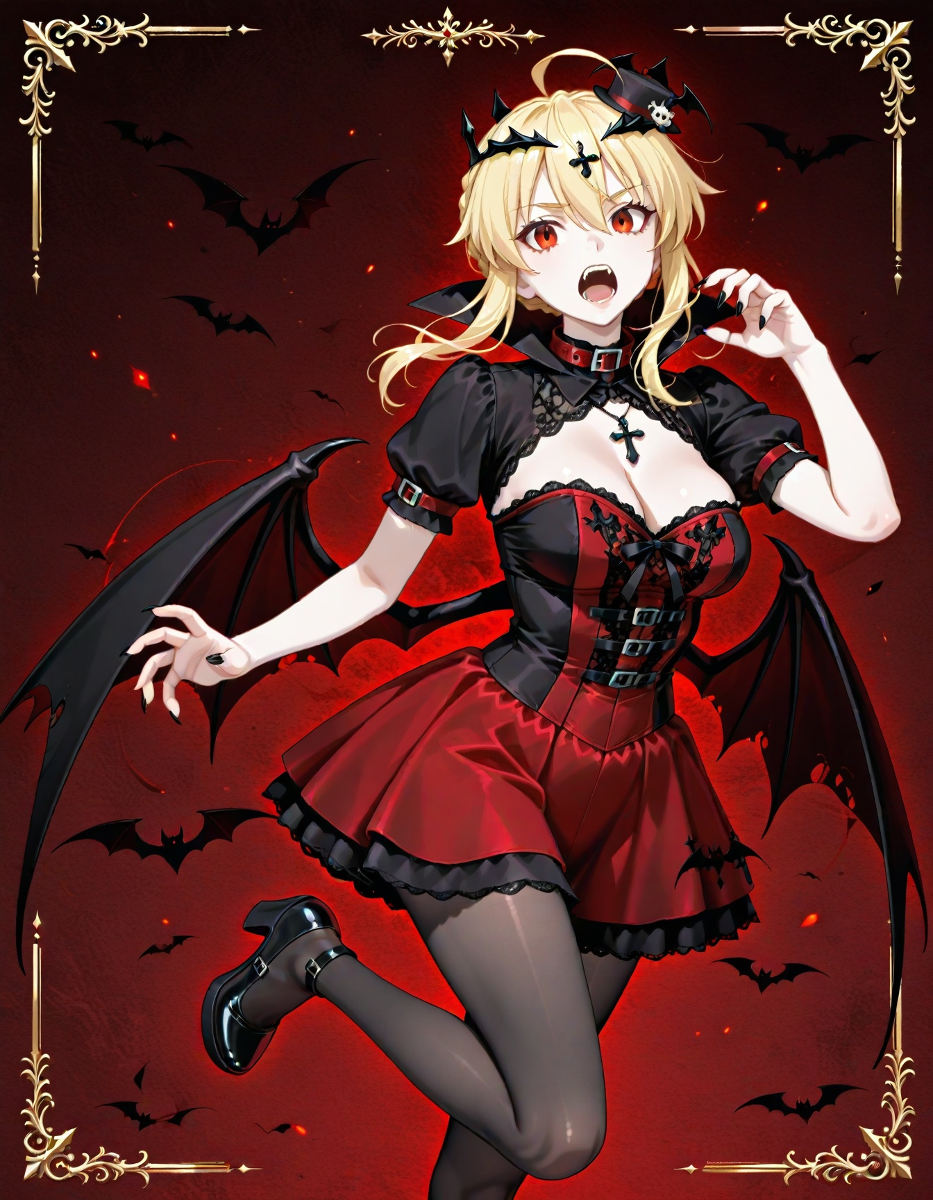 RedVampire,  gothic,  cosplay on Tensor.Art