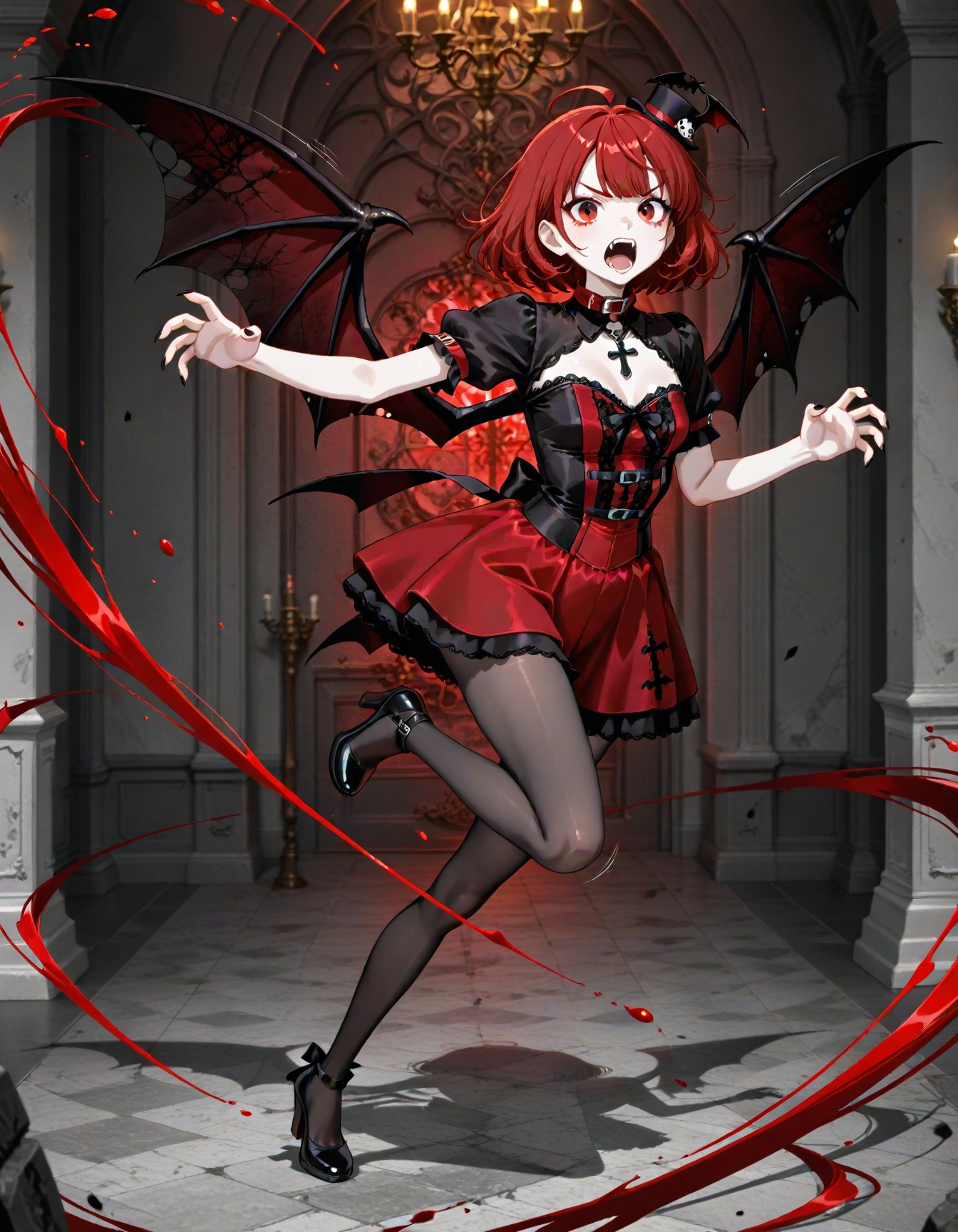RedVampire,  gothic,  cosplay on Tensor.Art