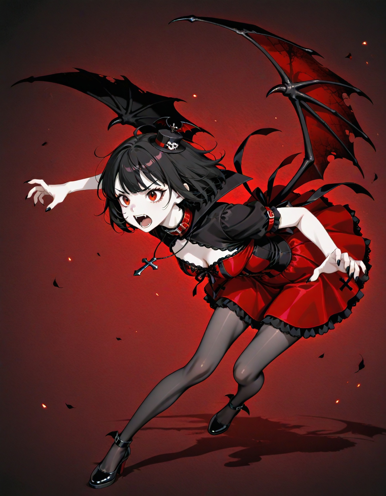 1girl,  RedVampire,  red_dress on Tensor.Art