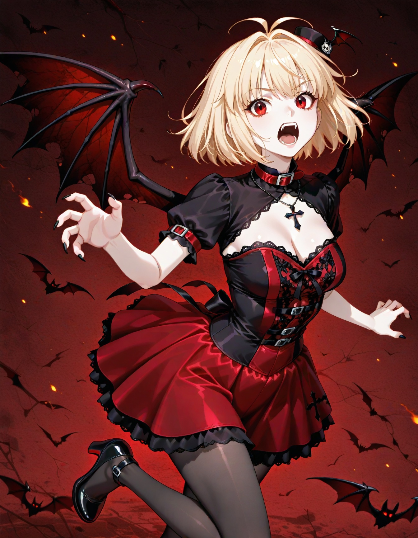 RedVampire,  gothic,  cosplay on Tensor.Art