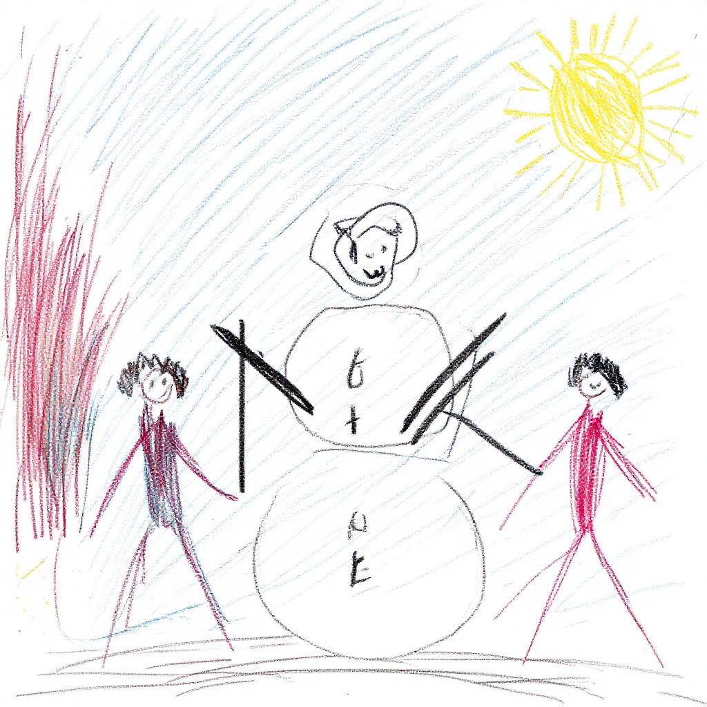 Several children are building a snowman at night,  on Christmas Day. Title: "Z-Image Turbo LoRA" on Tensor.Art