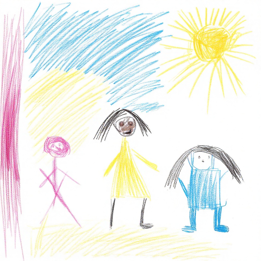 children’s picture book cover illustration,  hand-drawn doodle style,  loose and uneven lines on Tensor.Art
