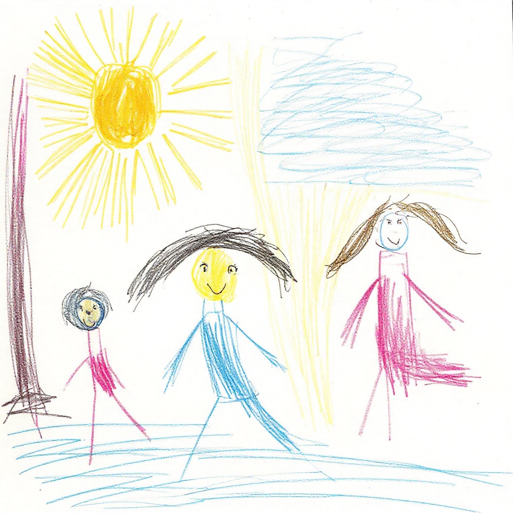 children’s picture book cover illustration,  hand-drawn doodle style,  loose and uneven lines on Tensor.Art