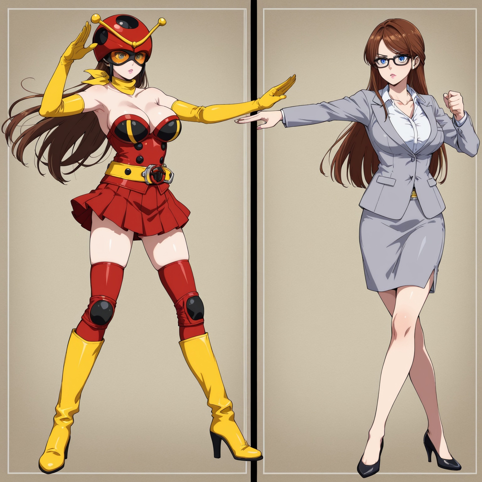 okadayuriko,  brown_hair,  long_hair on Tensor.Art