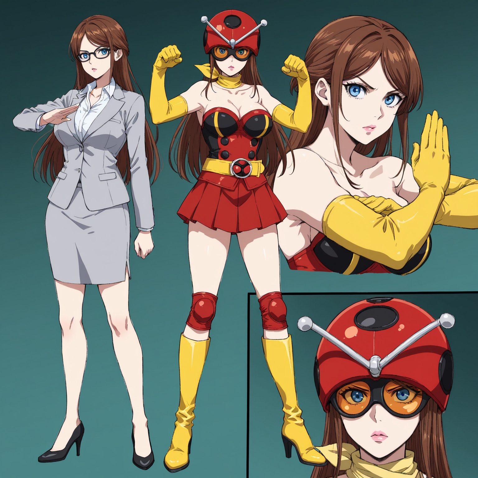 okadayuriko,  brown_hair,  long_hair on Tensor.Art