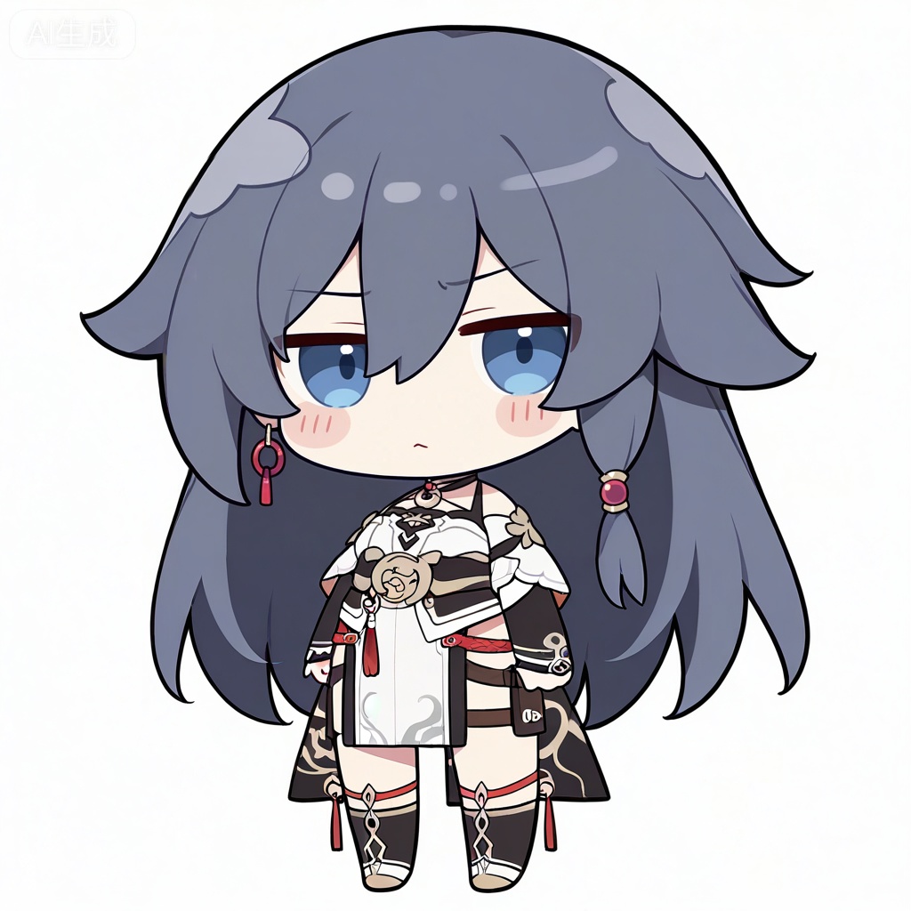 masterpiece, best quality,solo,((white background:1.2)),simple background,, 
looking at viewer,shuimu_style,chibi,fu_hua