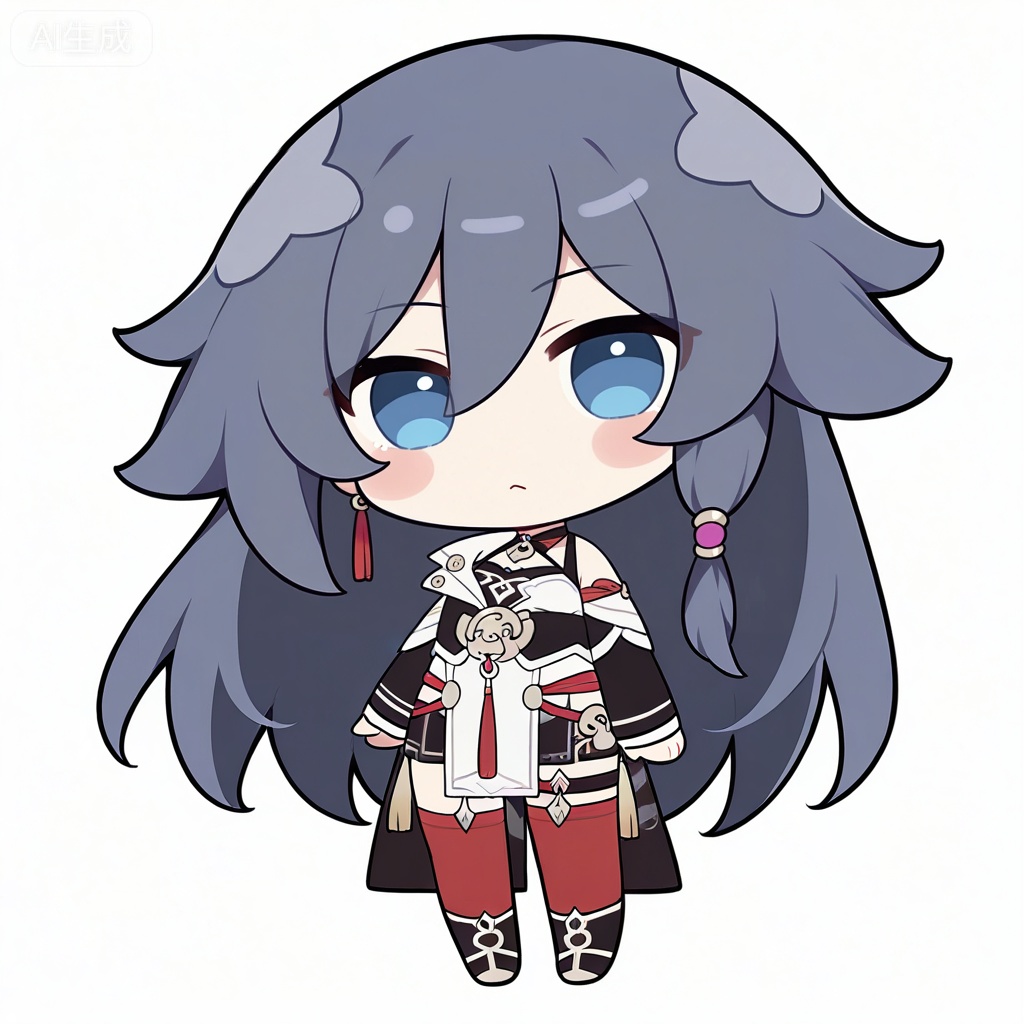 masterpiece, best quality,solo,((white background:1.2)),simple background,, 
looking at viewer,shuimu_style,chibi,fu_hua