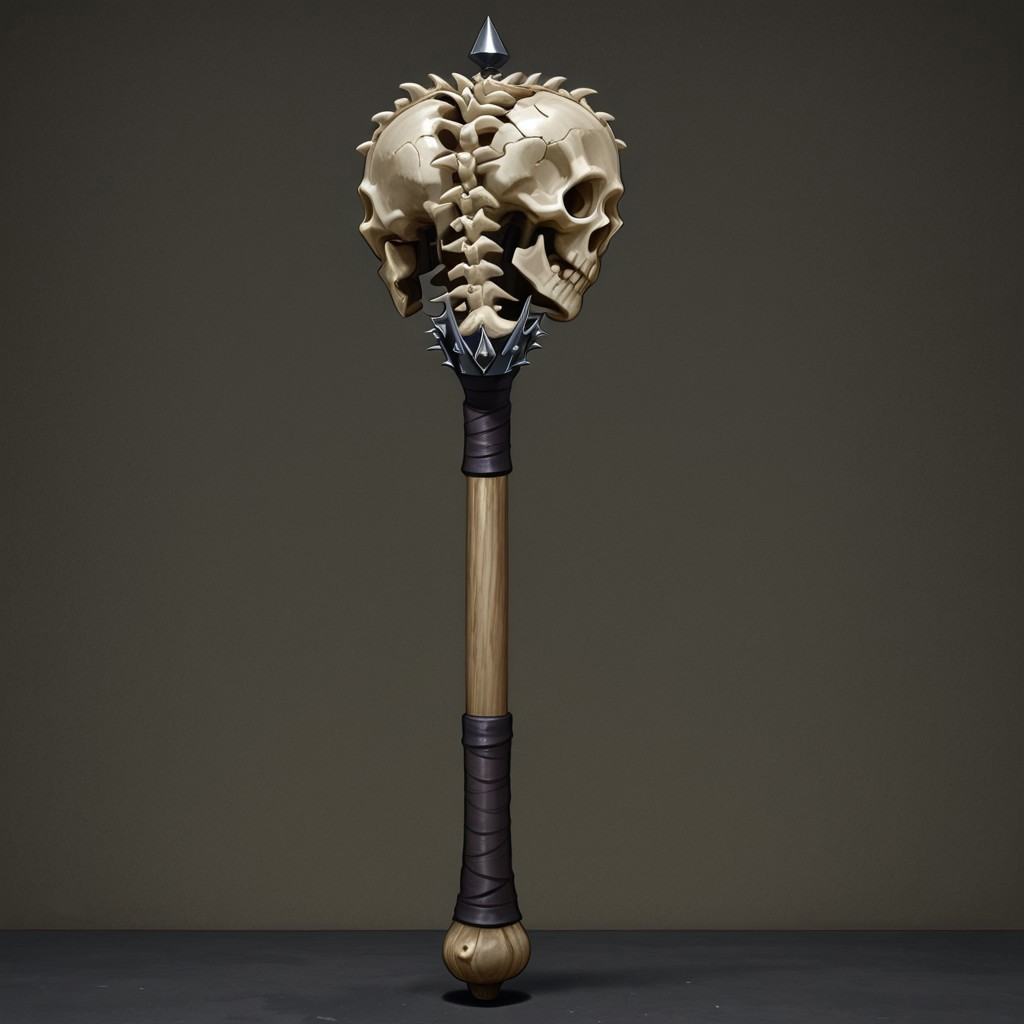 Evil weapon,  simple background,  mace on Tensor.Art