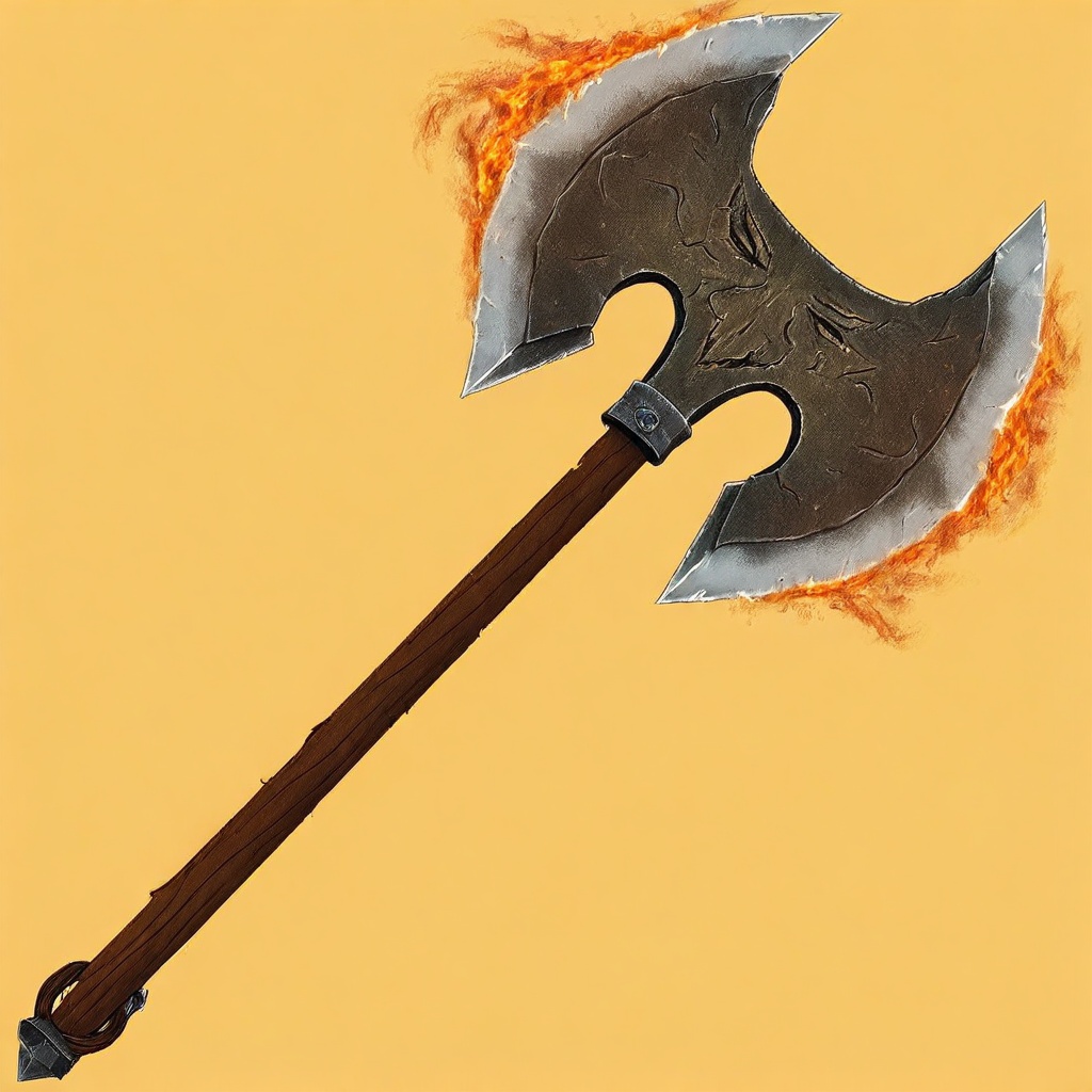 Evil weapon,  simple background,  great axe on Tensor.Art
