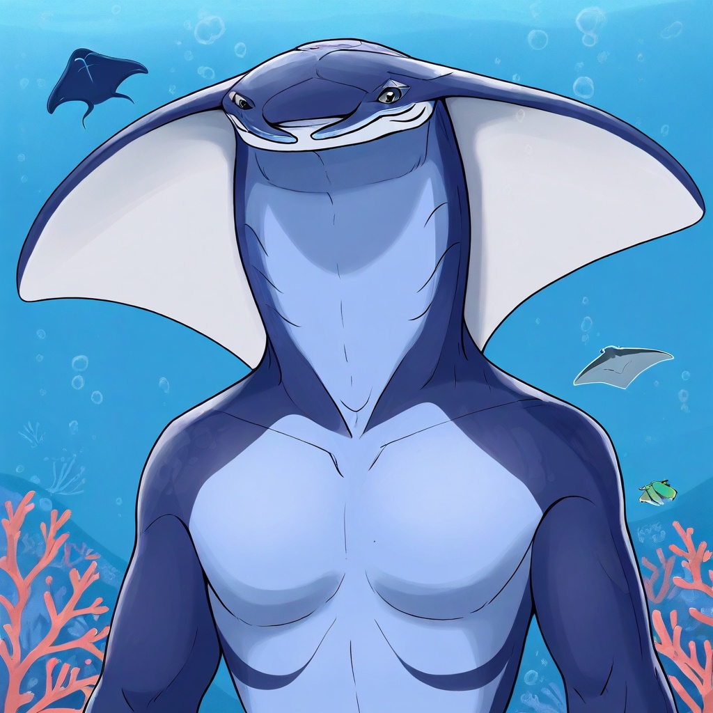 Anthro,  Manta ray,  Solo on Tensor.Art