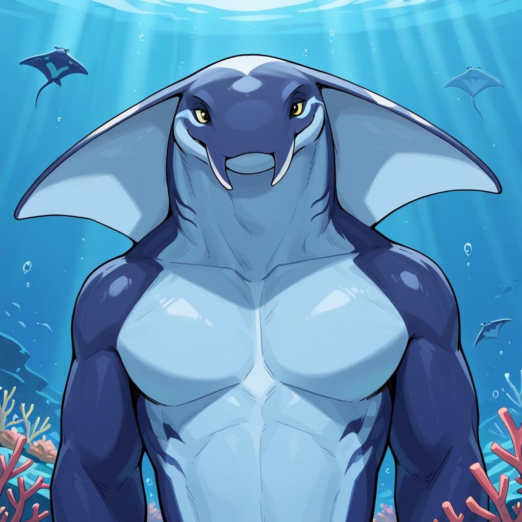 Anthro,  Manta ray,  Solo on Tensor.Art