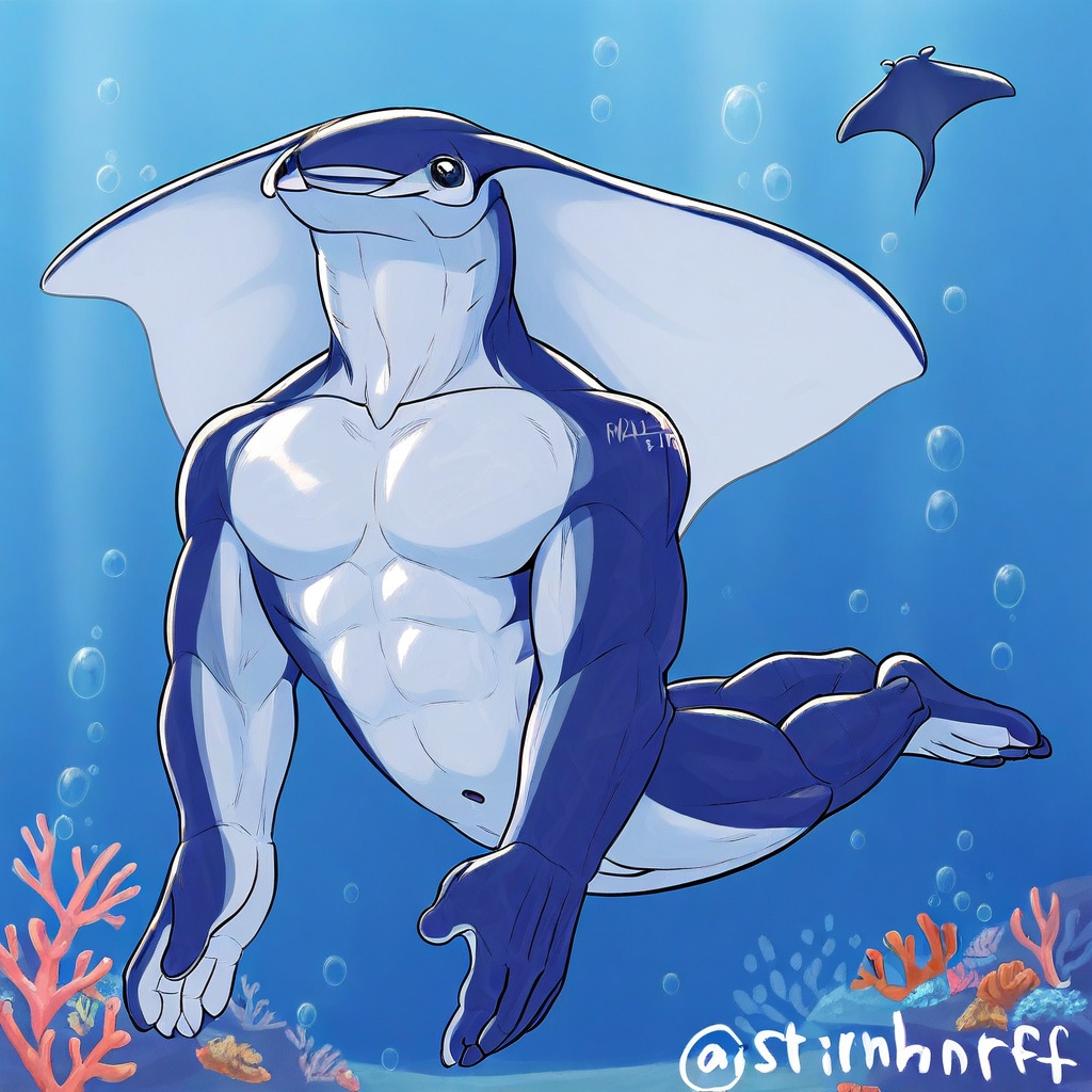 Anthro,  Manta ray,  Solo on Tensor.Art