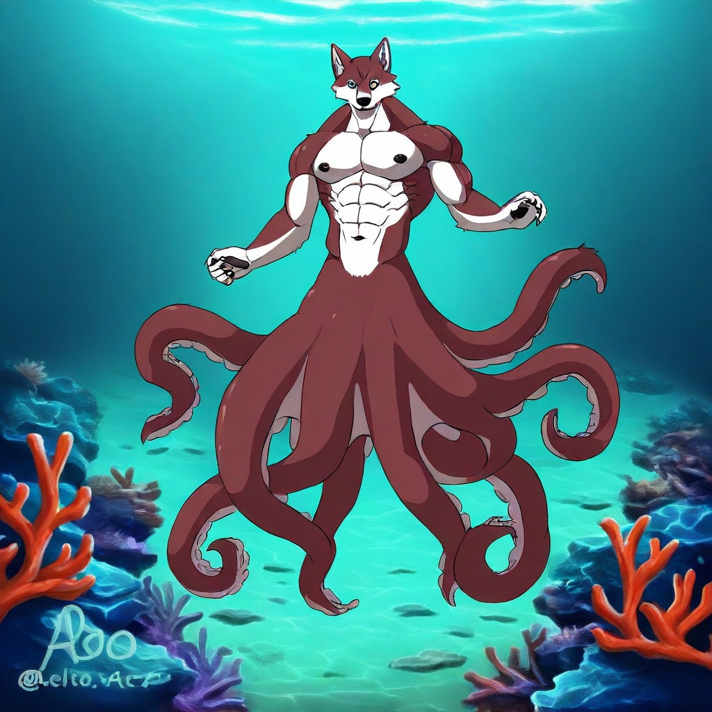 Tentacle legs,  solo,  smile on Tensor.Art