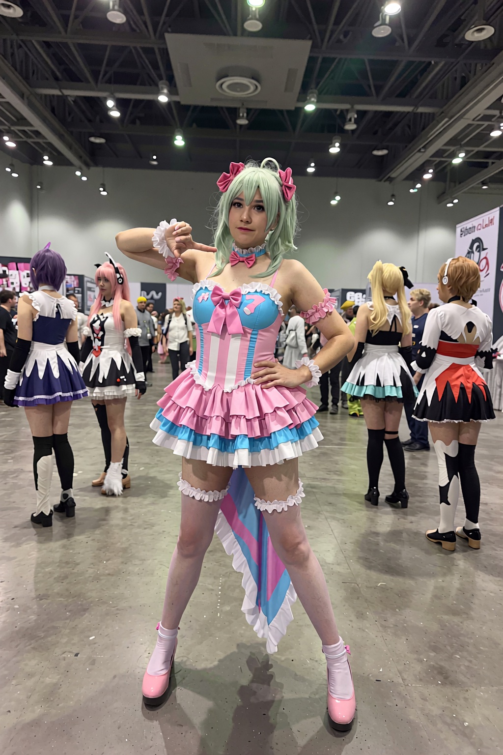 transgender_(lore),  body,  sexy girly ruffled cosplay on Tensor.Art