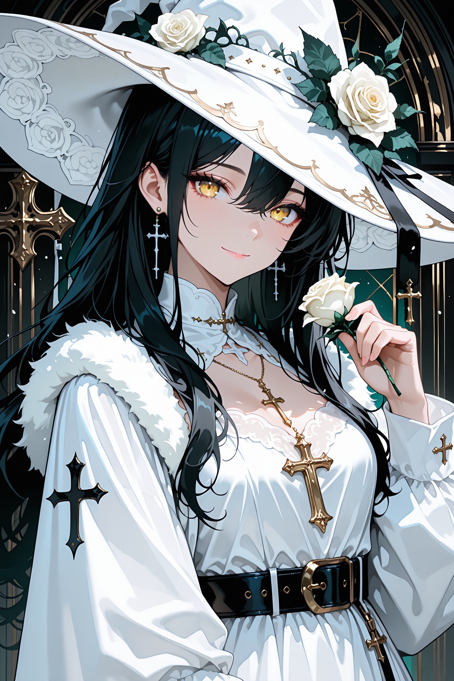 1girl,  black hair,  long hair on Tensor.Art