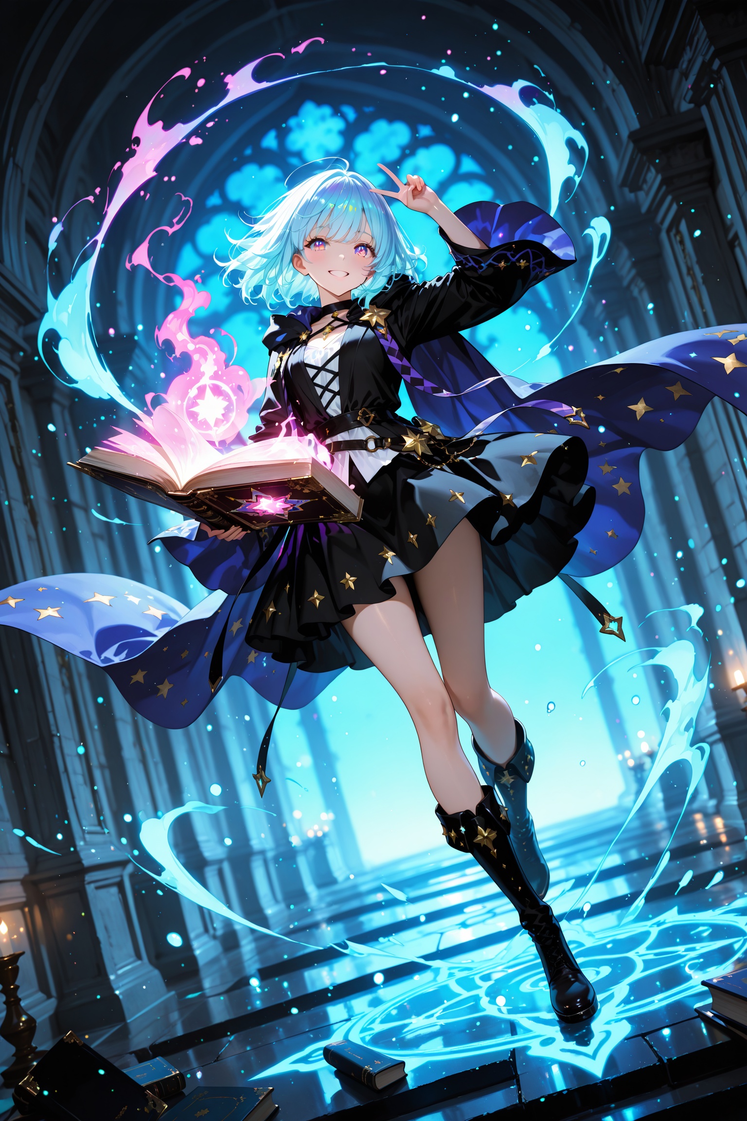 1girl,  big smile,  skirt fluttering in the wind on Tensor.Art