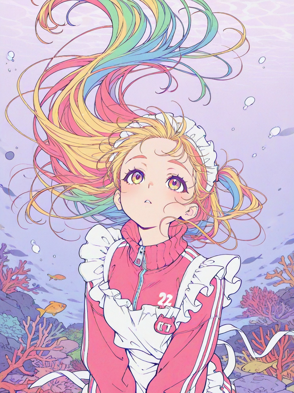 1girl,  jammy chan,  jersey maid on Tensor.Art