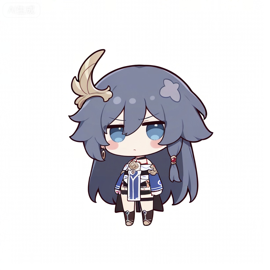 masterpiece, best quality,solo,((white background:1.2)),simple background,, 
looking at viewer,shuimu_style,chibi,fu_hua