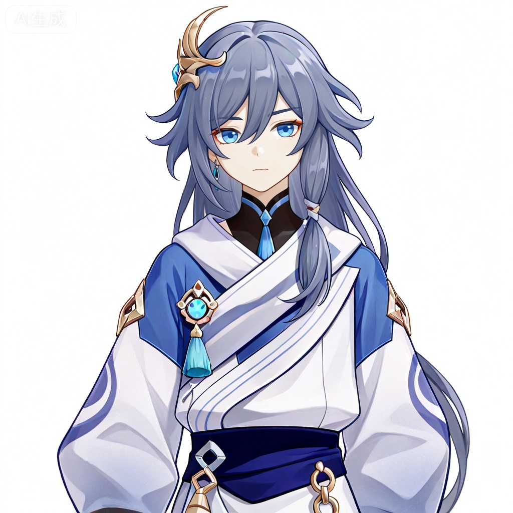 masterpiece, best quality,solo,white background,simple_background,
fu hua,game_poster_style,genshin_impact_style,blue_eyes