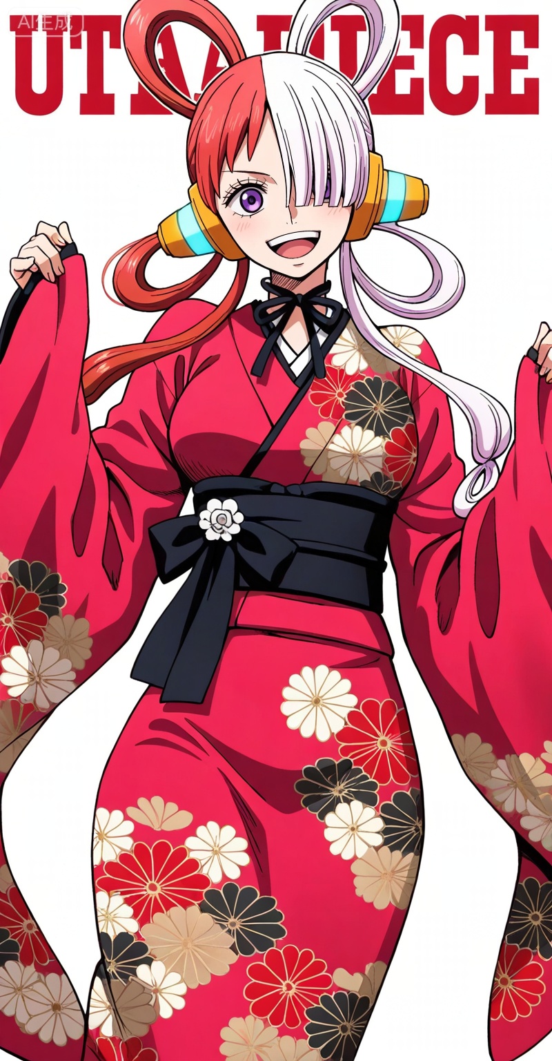 ,Uta,Uta (one piece),Uta one piece,1girl,solo,split-color hair,red hair,two-tone hair,headphones,multicolored hair,hair rings,long hair,purple eyes,white hair,
Uta, Uta (one piece), Uta one piece, 1girl, split-color hair, solo, red hair, multicolored hair, two-tone hair, hair rings, white hair, headphones, hair over one eye, japanese clothes, long hair, smile, white background, looking at viewer, open mouth, kimono, simple background, english text, twintails, ribbon, breasts, red kimono, black ribbon, 20
depth of field,masterpiece,best quality,very aesthetic,alternate costume,alternate costume,2024,2023,perfect composition,ultra-detailed,extreme aesthetic,masterpiece,best quality,good quality,newest,year 2024,year 2023,very aesthetic,absurdres,looking_at_viewer,colorful,white_background,simple background,