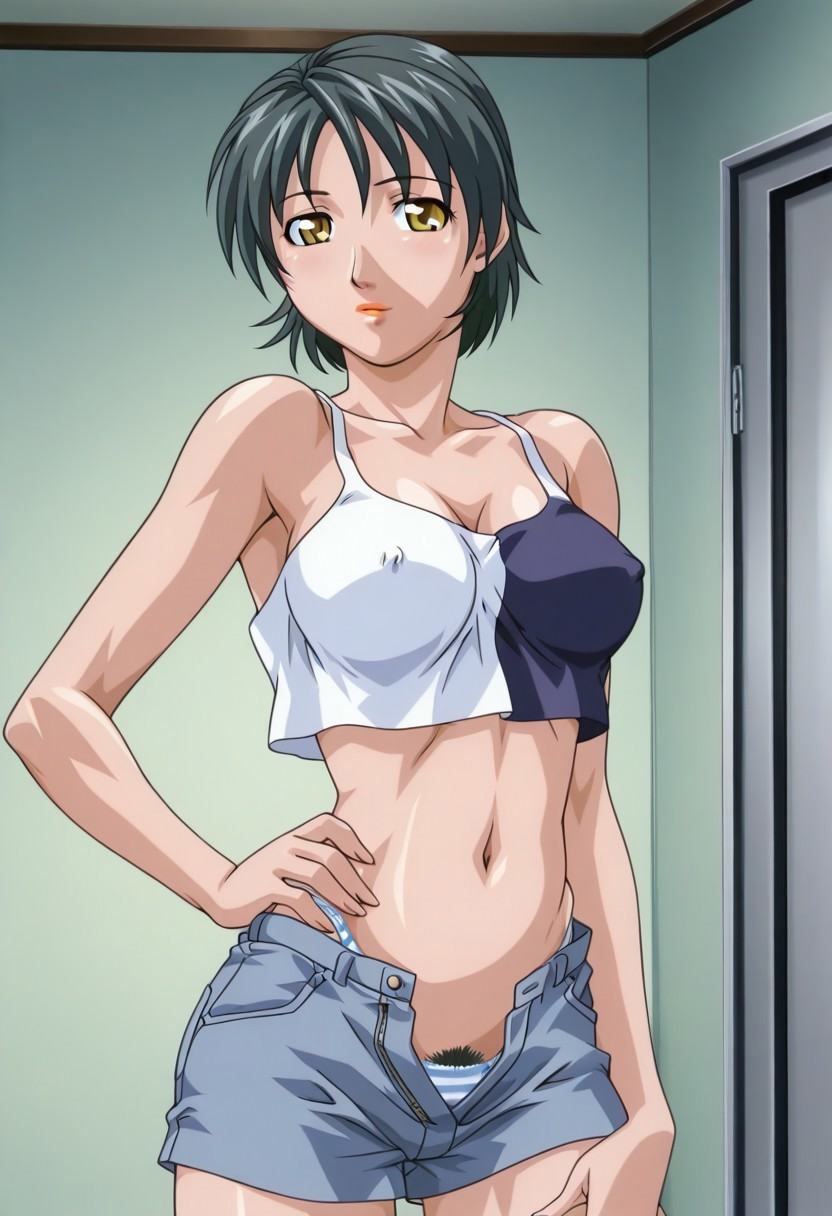 Swaying hips,  hand on hip,  Minase Yukiko on Tensor.Art