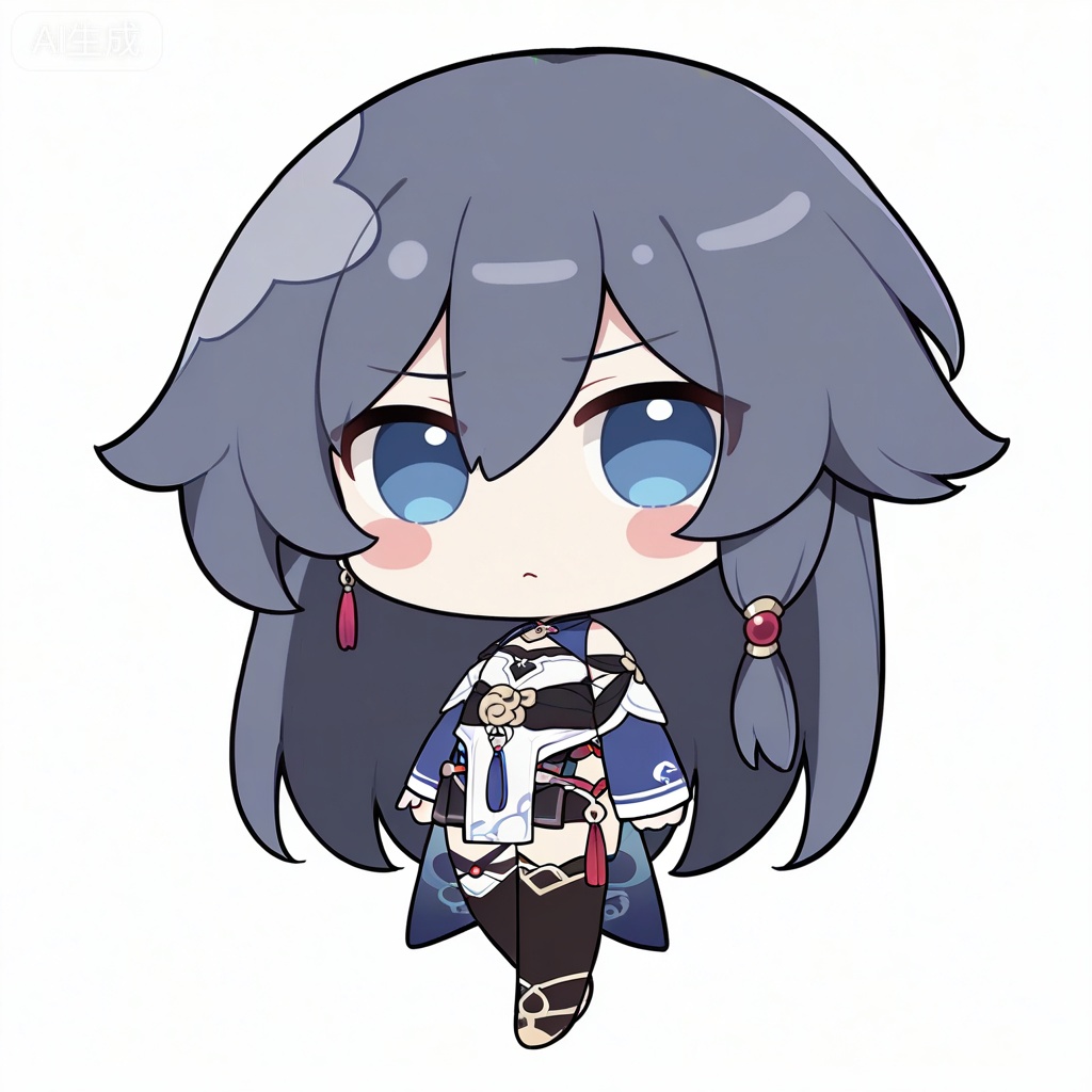 masterpiece, best quality,solo,((white background:1.2)),simple background,, 
looking at viewer,shuimu_style,chibi,fu_hua