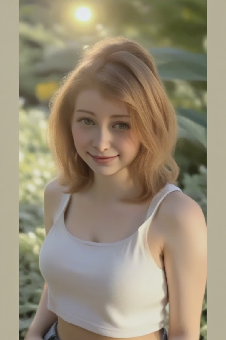 Create a portrait of a fit young woman,  18 years old,  capturing her in a natural on Tensor.Art