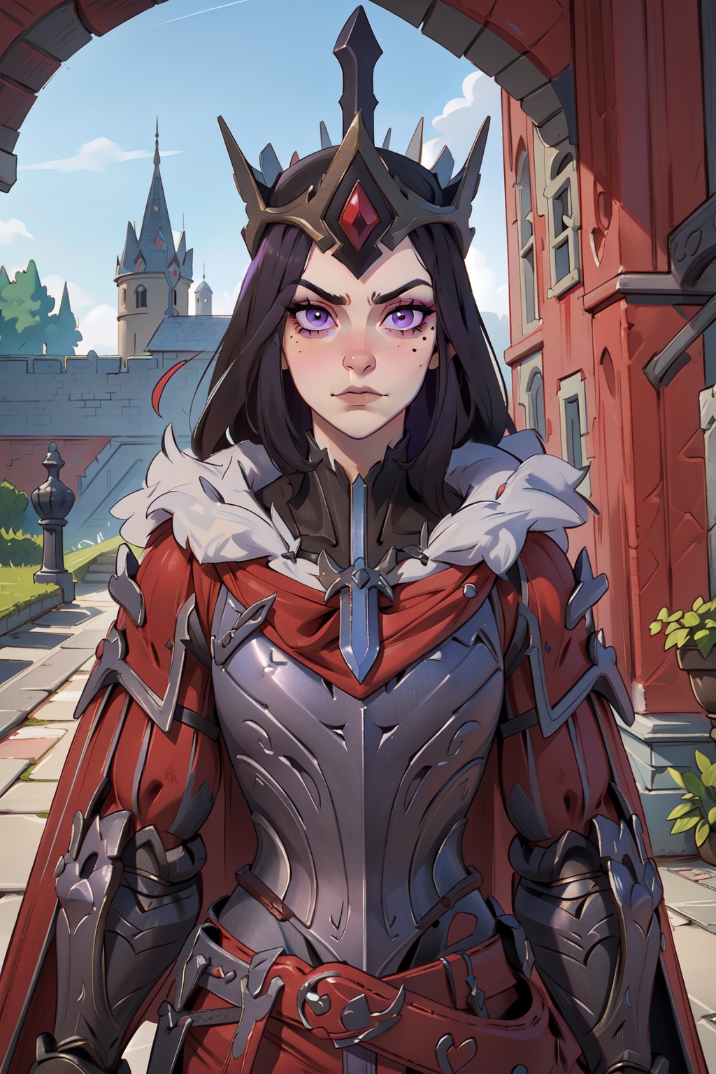 MorganLeFay Smite,  1girl,  solo on Tensor.Art